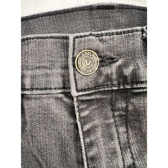 Y2K Men's True Religion Devin‎ Straight Leg Loose Fit Denim Jeans 33 X 28.75 Blk - Picture 3 of 11